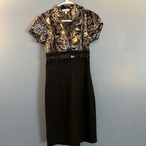 Elegant Black and Gold Women's Dress